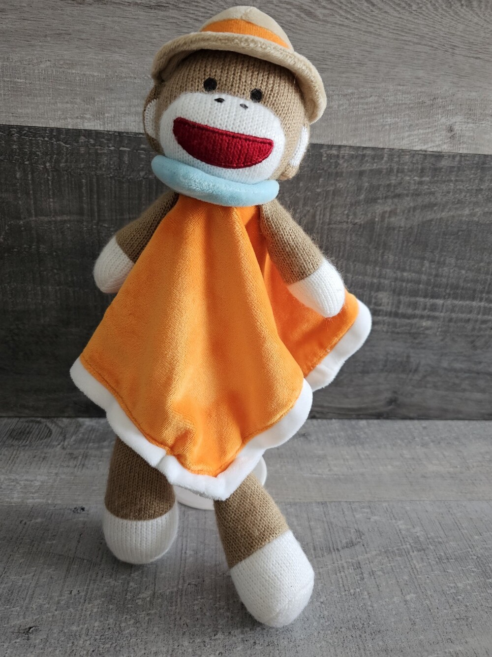 Baby Starters Safari Sock Monkey Rattle Security Blanket Lovey Jungle